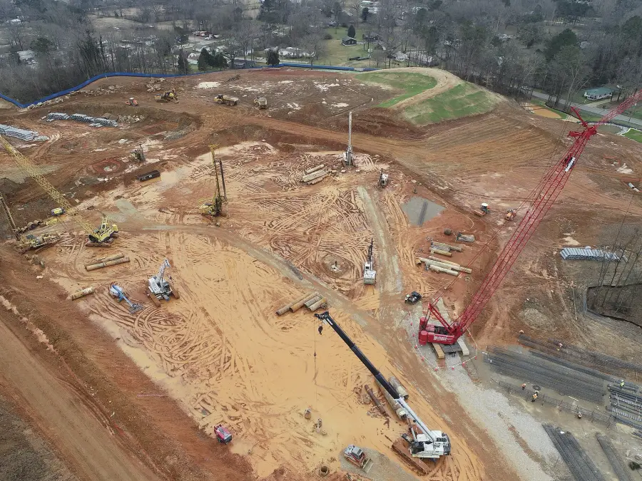 Mass grading complete on a new development pad.